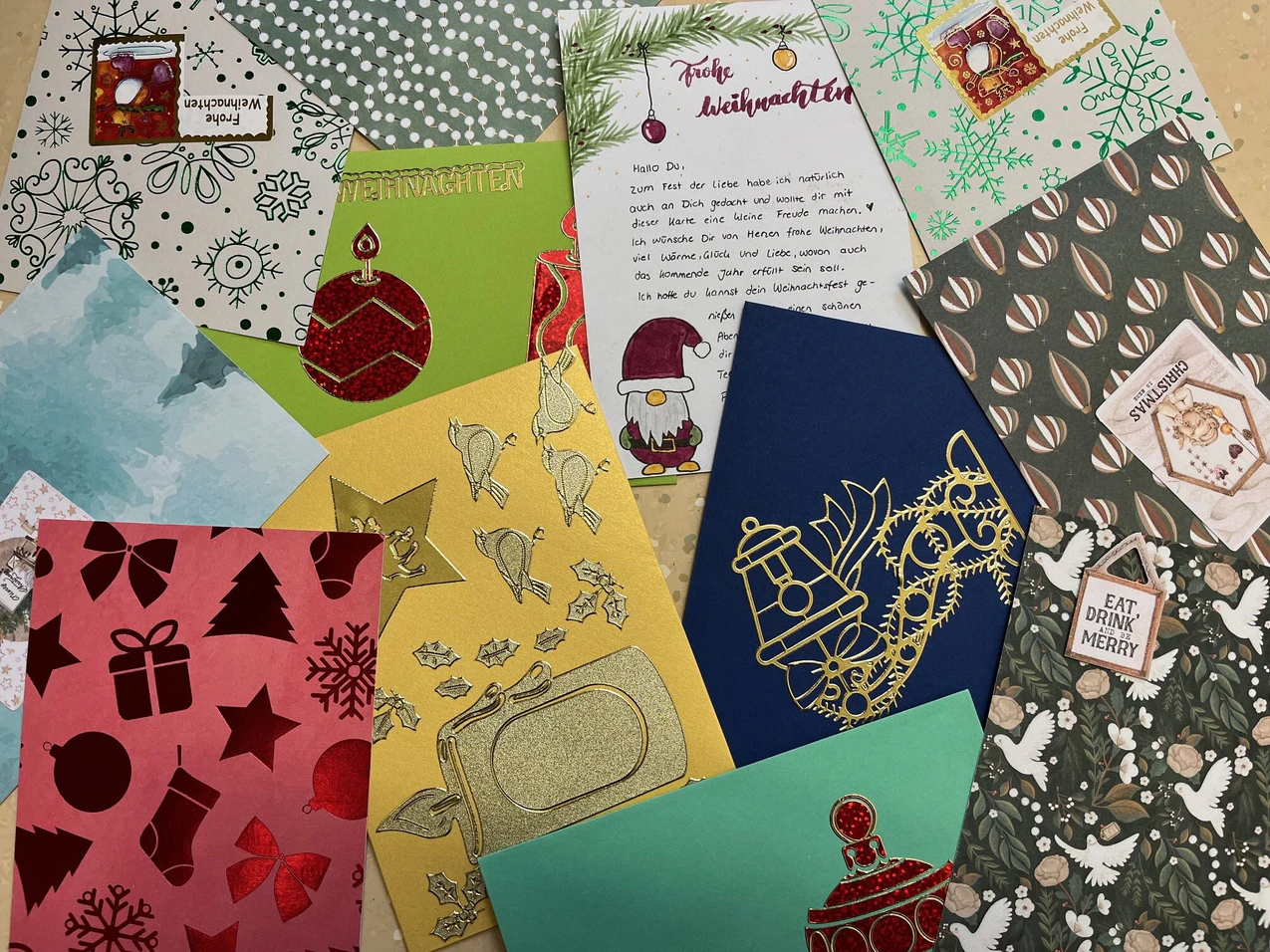 27 Vintage Weihnachtskarten Mit Umschlägen – Leere Grußkarten Im Retro-Look Für Feiertagsgrüße